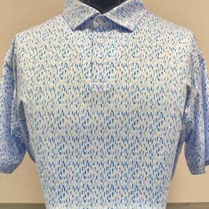 CS Blue Rain Print Polo